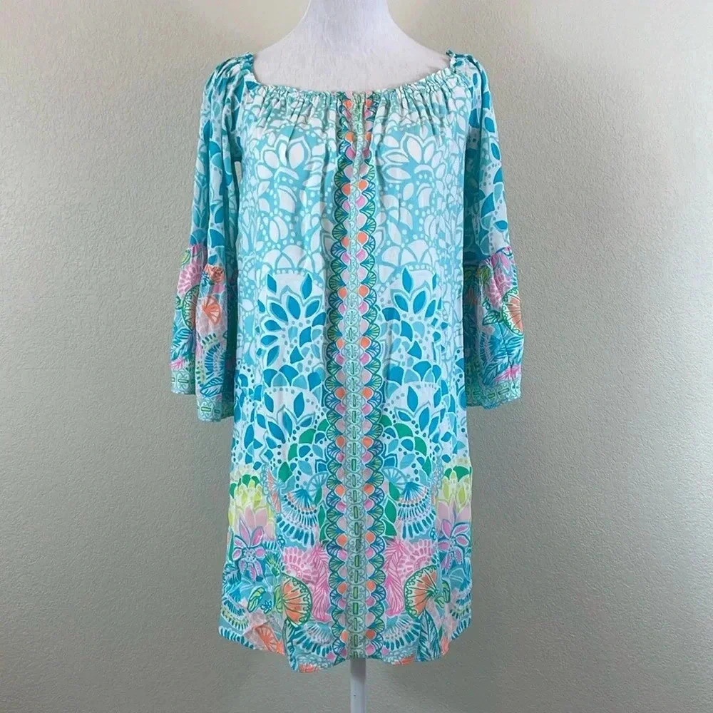 Lilly Putlizer off shoulder mini dress size xs - Picture 2 of 7